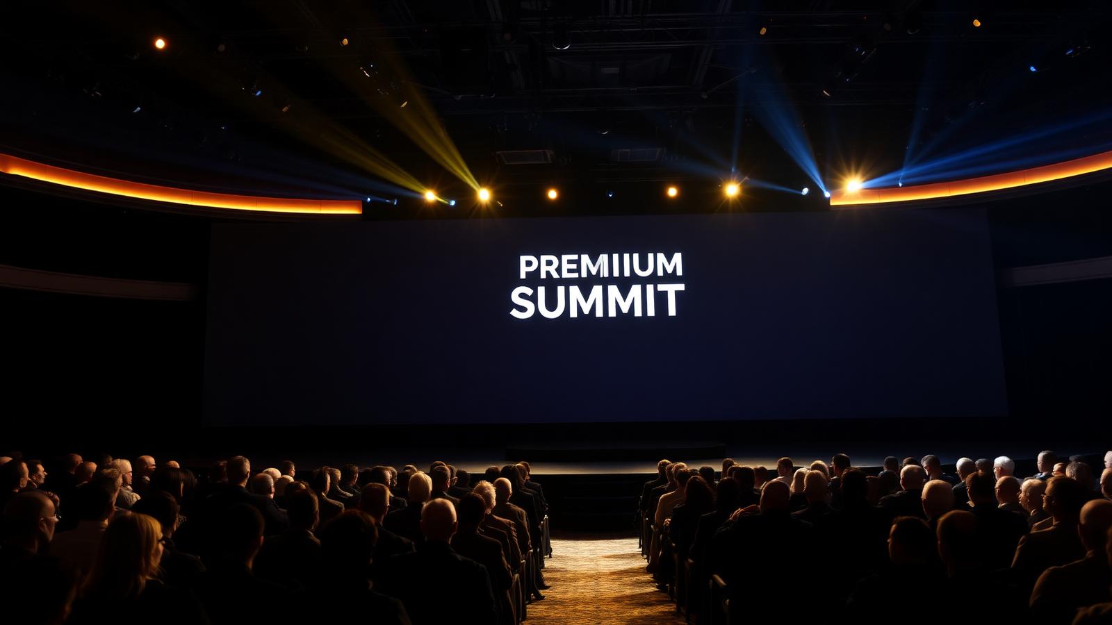 Delegates seated before the main stage at a corporate summit